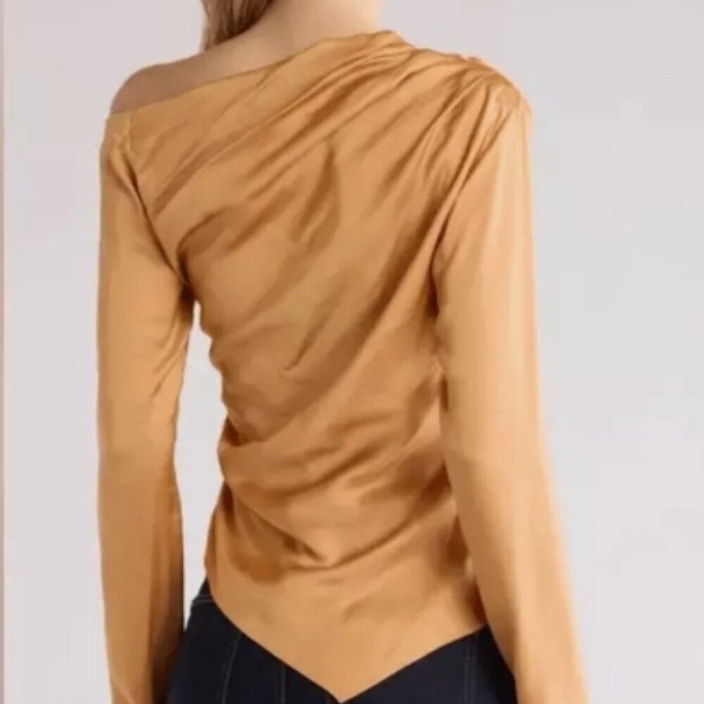 A.L.C Jamie Asymmetrical Off Shoulder Top Tawny Sizes 4 & 6 NWT